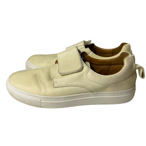 RARE Rachel Comey Flix Leather Skate Sneakers Strap Women's 38 US 8 Cream - Picture 1 of 8
